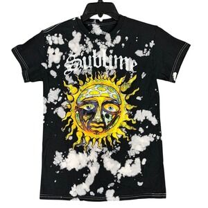 Sublime Shirt Mens S Tie Dye Contrast‎ Stitching Sun 2022 Band Tour Tee Music